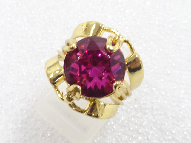 JAPANESE KIMONO / ANTIQUE COLORED STONE RING (SIZE 9)